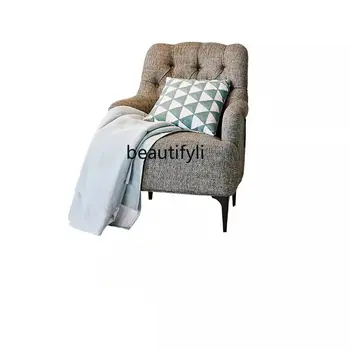 yj Тканевый диван Nordic Simple Современный Легкий Роскошный односпальный диван Маленькая квартира