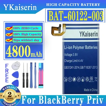 YKaiserin 4800 мАч BAT-60122-003 Аккумулятор для BlackBerry Priv Mobile Phone Batteria + Бесплатные инструменты