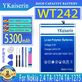 YKaiserin Battery WT242 5300mAh Для Nokia 2.4 TA-1274 TA-1275 TA-1270 TA-1277 Bateria