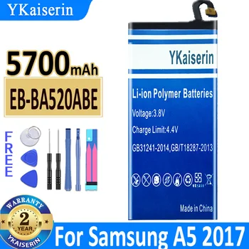 YKaiserin Батарея EB-BA520ABE для Samsung Galaxy A5 A 5 2017 A520 A520F SM-A520F 5700 мАч Аккумулятор + Бесплатные инструменты