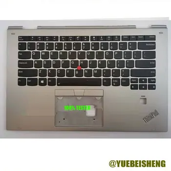 YUEBEISHENG для ThinkPad X1 Yoga 2-го поколения (тип 20JD, 20JE, 20JF, 20JG) 2017Y Подставка для рук Верхняя часть чехла для клавиатуры,Серебристый