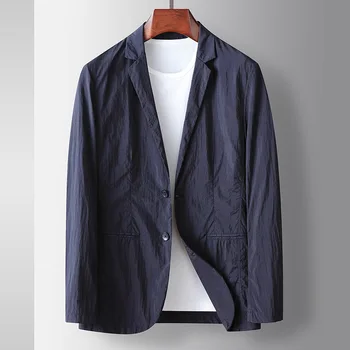 Z592-Костюм мужской тонкий повседневный солнцезащитный крем, эластичный маленький костюм весна и осень одинарный западный пиджак рубашка лето