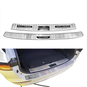 Автомобильные наклейки для Mitsubishi Outlander 2023 Задний багажник Бампер Протектор Задний порог Автомобильные аксессуары