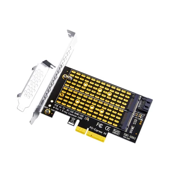 Адаптер PCIE 4.0 на M2/M.2 SATA M.2 SSD PCIE Адаптер NVME/M2 PCIE Адаптер SSD M2 на карту SATA PCI-E Ключ M + Ключ B