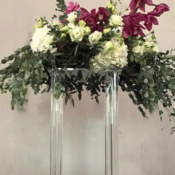 Акриловая ваза для цветов Набор из 10 штук Прозрачная центральная подставка для украшения стола на свадьбе Прозрачная стойка для дисплея Роскошный цветочный