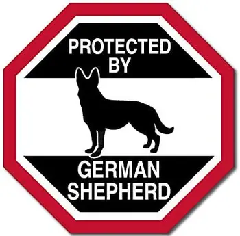 американский винил восьмиугольный, защищенный наклейкой немецкой овчарки, забавная порода собак с любовью