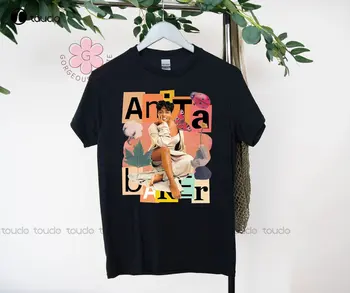 Анита Бейкер Музыкальная футболка, ретро хип-хоп рэп 90-е рубашка, винтажная рубашка 90-х для женщин Индивидуальный подарок Xs-5Xl Мода Смешной