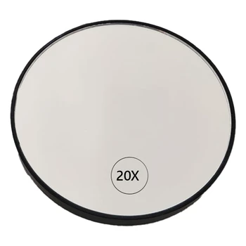 Антизапотевающее зеркало на присоске 20X Ручное увеличительное зеркало для макияжа с ручкой, черный