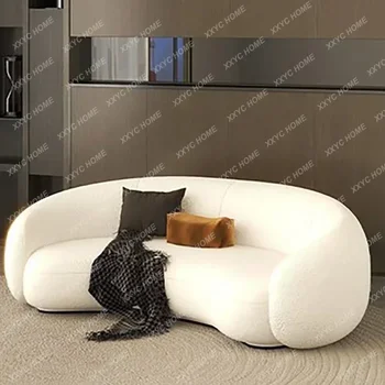 Белый Большие диваны для гостиной Европа Loveseat Circle Изогнутый скандинавский диван для гостиной Домашнее использование Роскошная мебель для дома Sofy Do