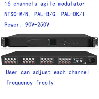 бесплатная доставка SK-16A 16 в 1 16-канальный кабельный телевизор гибкий аналоговый модулятор, AV в RF, гостиничный завод ТВ входное оборудование