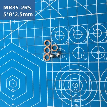 Бесплатная доставка высококачественный подшипник MR85RS (10 шт.) 5 * 8 * 2,5 мм Миниатюрные глубокие шарикоподшипники MR85-2RS ОРАНЖЕВЫЙ Резиновый уплотненный MR85 RS