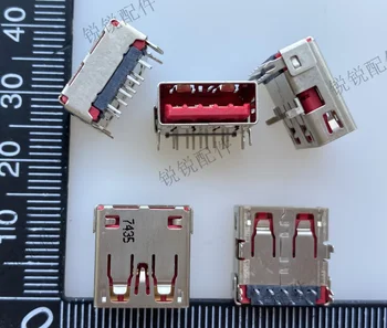 Бесплатная доставка Для ACON TARA6-9T6395 USB3.0 гнездо 9P DIP Красный резиновый сердечник Разъем зарядного порта ТИПА A