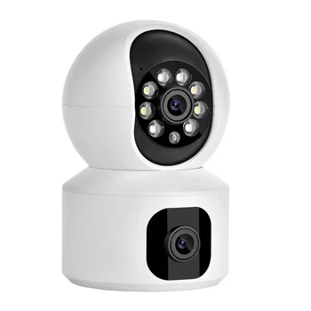  Бинокулярная рычажная камера Беспроводная камера наблюдения 2 Мп HD Wi-Fi Монитор Домашняя умная камера безопасности