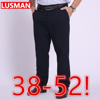 Большой размер Мужской костюм Брюки Деловые брюки 38-52 Эластичные прямые длинные брюки Calça Social Masculina Pantalones Hombre Vestir