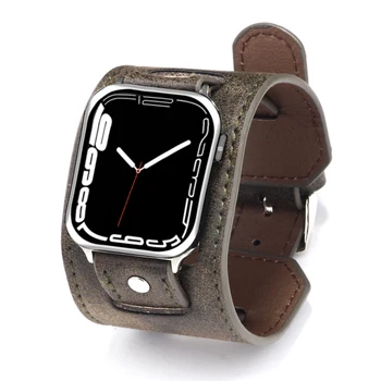 браслет для Apple Watch ремешок 49мм 44мм Ретро корреа 40мм 38/42мм кожаный ремешок для часов iwatch series ultra 8 7 6 5 4 Se 41 мм/45 мм