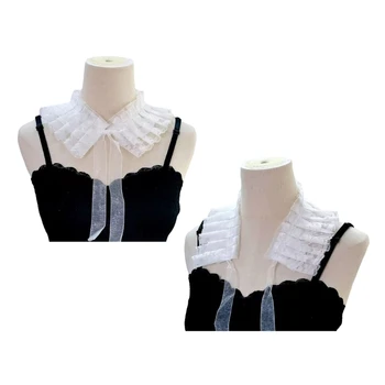 викторианский воротник с оборками кружева сладкая блузка для девочек воротник викторианский чокер