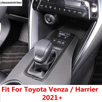 Декоративная крышка панели переключения передач центральной консоли для Toyota Venza / Harrier 2021 - 2023 Аксессуары из углеродного волокна Интерьер