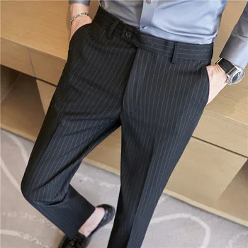 Деловая формальная одежда Костюм Брюки для мужчин Одежда 2023 All Match Slim Fit Повседневные офисные брюки Полная длина Плюс размер 38 36 Распродажа