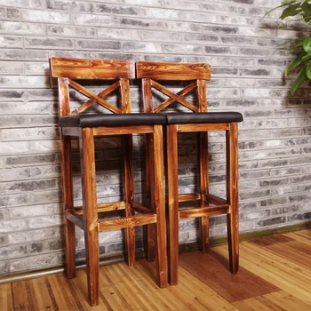 Деревянная столовая Барные стулья для ресторана Скандинавская гостиная Современная стойка регистрации Барные стулья Дизайнерский табурет Барная мебель Cadeira MR50BC