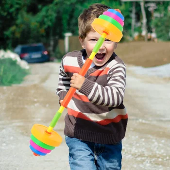  Детская штанга Дошкольный инструмент для упражнений для рук Гантель Пластиковая игрушка Маленькие веса Женщины Оборудование для тренировок Ребенок Рука Вес