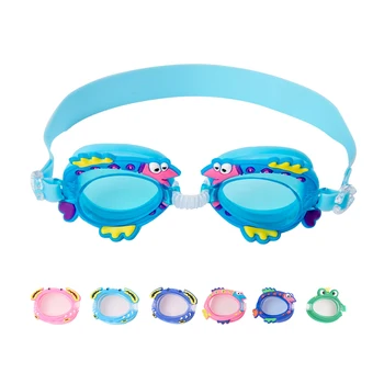 Детские мультяшные очки для плавания, водонепроницаемые и антизапотевающие, тренировочные очки с регулируемым ремешком, милые, C158