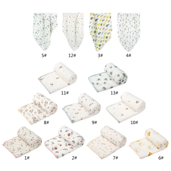 Детское муслиновое банное полотенце 35x35-дюймовое пеленальное одеяло для новорожденных, малышей, мальчиков, девочек