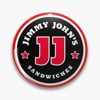 Джимми Джон - логотип ресторана, мягкая кнопка, булавка, симпатичный металлический значок, женская брошь, ювелирные изделия, забавный воротник, мультяшная одежда, шляпа, подарок, любовник