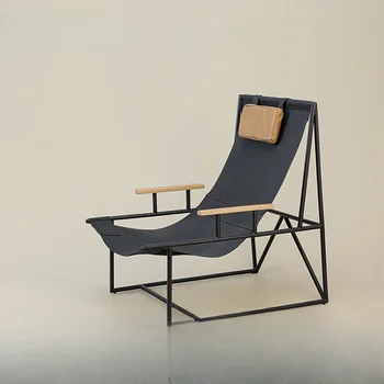 Дизайнерский гамак, кресло для отдыха, кожаный, винтажный, одинарный шезлонг