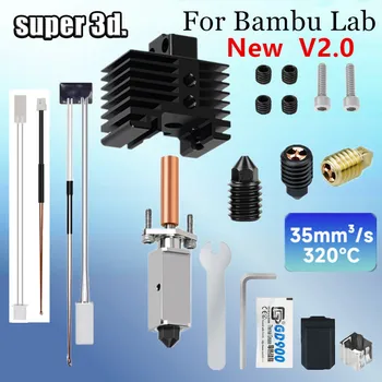 Для Bambu Lab X1 P1P Hotend Kit Upgrade Bi-metal Heatbreak High Flow Nozzle CHT Thermistor Heating For Bambulab X1C Hotend V2.0