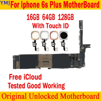 для iphone 6S Plus 5,5-дюймовая материнская плата 16 ГБ 64 ГБ 128 ГБ, 100% оригинал разблокирован для iphone 6S Plus Материнская плата с сенсорной панелью