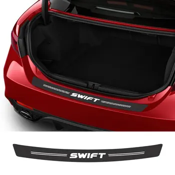 Для Suzuki Swift Авто Задний бампер Багажник Наклейки из углеродного волокна Авто Задний бампер Багажник Груз Край Протектор Защита Авто Аксессуары