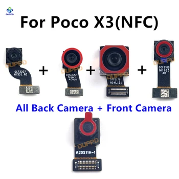 Для Xiaomi Mi Poco X3 NFC Задняя Фронтальная Задняя Передняя Задняя Селфи Просмотр Модуль камеры Небольшой Оригинальные Flex Запасные части