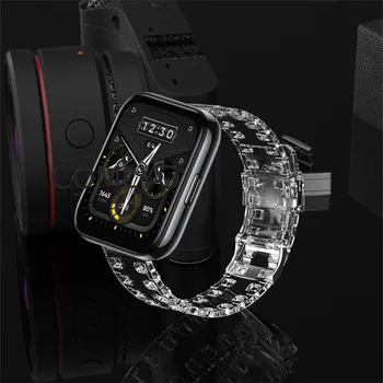 Для ремешка Realme Watch 2 Pro Силиконовый прозрачный ремешок Glacier для смарт-часов Realme Watch S Pro Браслет