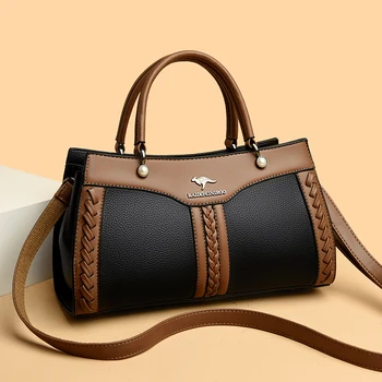 Женская сумка через плечо Роскошная дизайнерская многослойная женская сумка 2023 Модные высококачественные сумки-мессенджеры из мягкой кожи