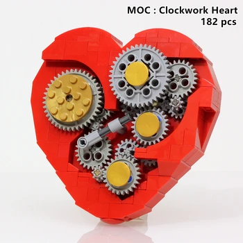  Заводное сердце Литая модель кирпичей Коллекции Оптовые модульные игрушки GBC для технических зданий MOC Совместимость с блоками