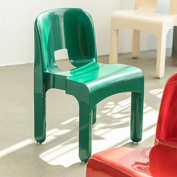 Задняя поддержка Зеленый сад Пластиковый симпатичный дизайнерский детский обеденный стул для гостиной Nordic Cadeira De Varanda Home