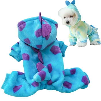 Зимний щенок собака кошка пижамный костюм теплый утолщенный комбинезон для домашних животных для маленьких собак ши-тцу мальтийский комбинезон талисманы костюм одежда