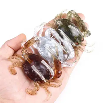  имитация краба мягкая приманка с крючком 10 см 30 г антикоррозийная яркая поддельная приманка для осьминога приманка для морской рыбалки в соленой воде