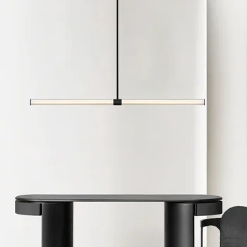 Итальянский минимализм Современный минималистичный ресторан Люстра Барная стойка Nordic Creative Glass High-End Design Длинная лампа
