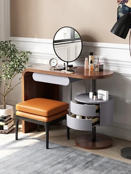 Итальянский минималистичный туалетный столик Скандинавский шкаф для хранения Встроенный столик для макияжа Хранение в спальне Простой современный железный комод