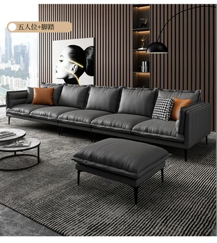Итальянский минималистичный научно-технический тканевый диван сочетает в себе современную простую светлую роскошную мебель для гостиной