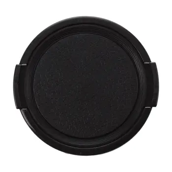  Камера Пластиковый боковой зажим на передней крышке объектива Защитная крышка черного 49 мм