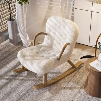  Качающиеся скандинавские стулья для гостиной Ручка Макияж Комфорт Одноместные стулья для гостиной Сад Мягкая мебель для салона