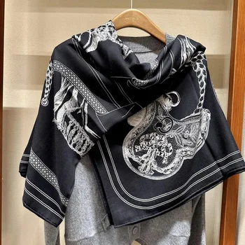 Кашемировое одеяло Шарф Шаль Женщины Зимние теплые шарфы Накидки 135 * 135 см