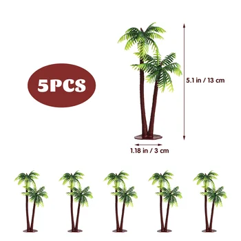 Кокосовая пальма Пластиковые украшения кокосовой пальмы Аквариум Кокосовые растения Декоры пальм для аквариума