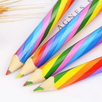 Концентрические радужные цветные карандаши набор градиентных цветных