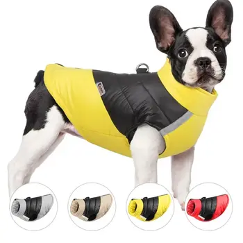 Красочная водонепроницаемая куртка для собак Зимняя теплая одежда для собак для маленьких больших собак Жилет для щенков Пальто чихуахуа Костюм французского бульдога