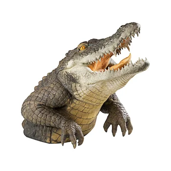 Крокодиловая голова Внутренний двор Пруд Плавающие украшения для животных Парк Бассейн Моделирование Украшения Открытый декор Садоводство