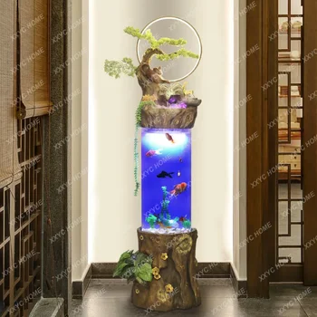 Круглый фонтан Украшение Аквариум Замена воды Гостиная Офисный этаж