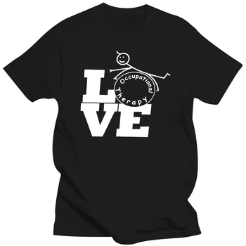 Крутые футболки Онлайн-дизайн Любовь Эрготерапия Мужчины Премиум Круглый вырез Короткие рукава Мужские футболки
